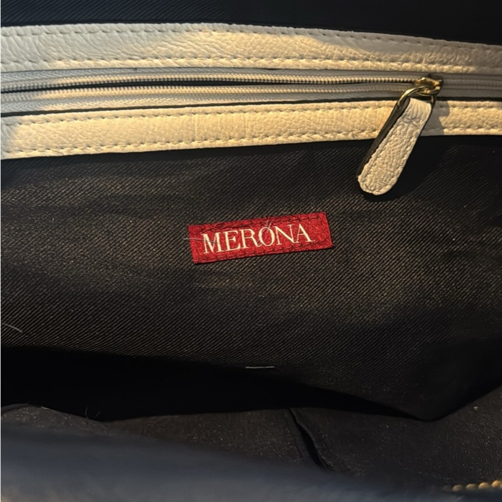 Merona Black and White Handbag